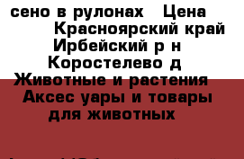 сено в рулонах › Цена ­ 1 000 - Красноярский край, Ирбейский р-н, Коростелево д. Животные и растения » Аксесcуары и товары для животных   